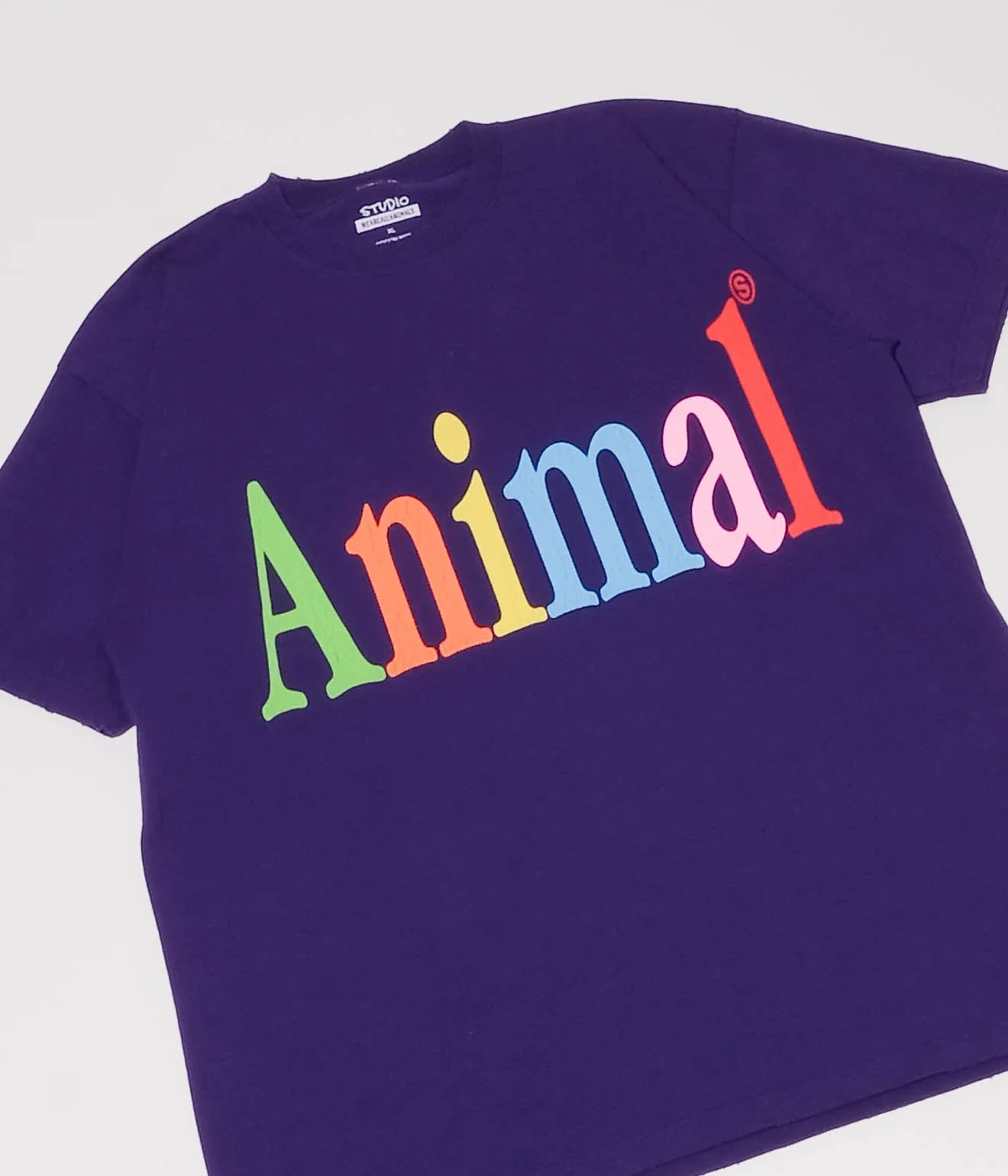 STUDIO WEAREALLANIMALS "Animals Letter S/S T-SHIRT" (Purple)