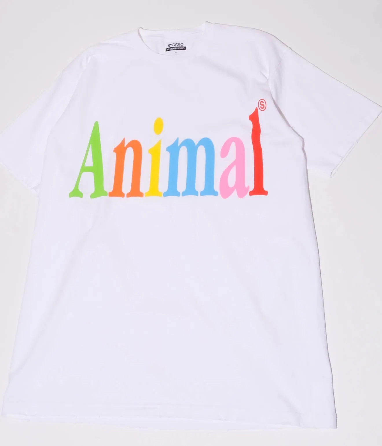 STUDIO WEAREALLANIMALS "Animals Letter S/S T-SHIRT" (White)