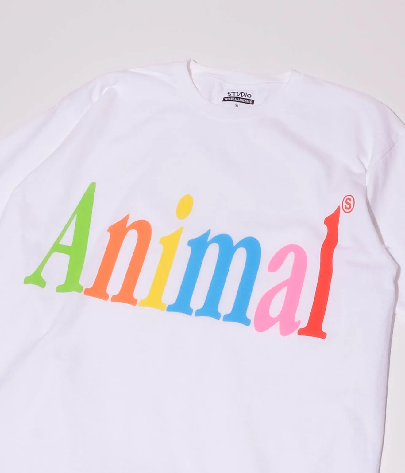 STUDIO WEAREALLANIMALS "Animals Letter S/S T-SHIRT" (White)
