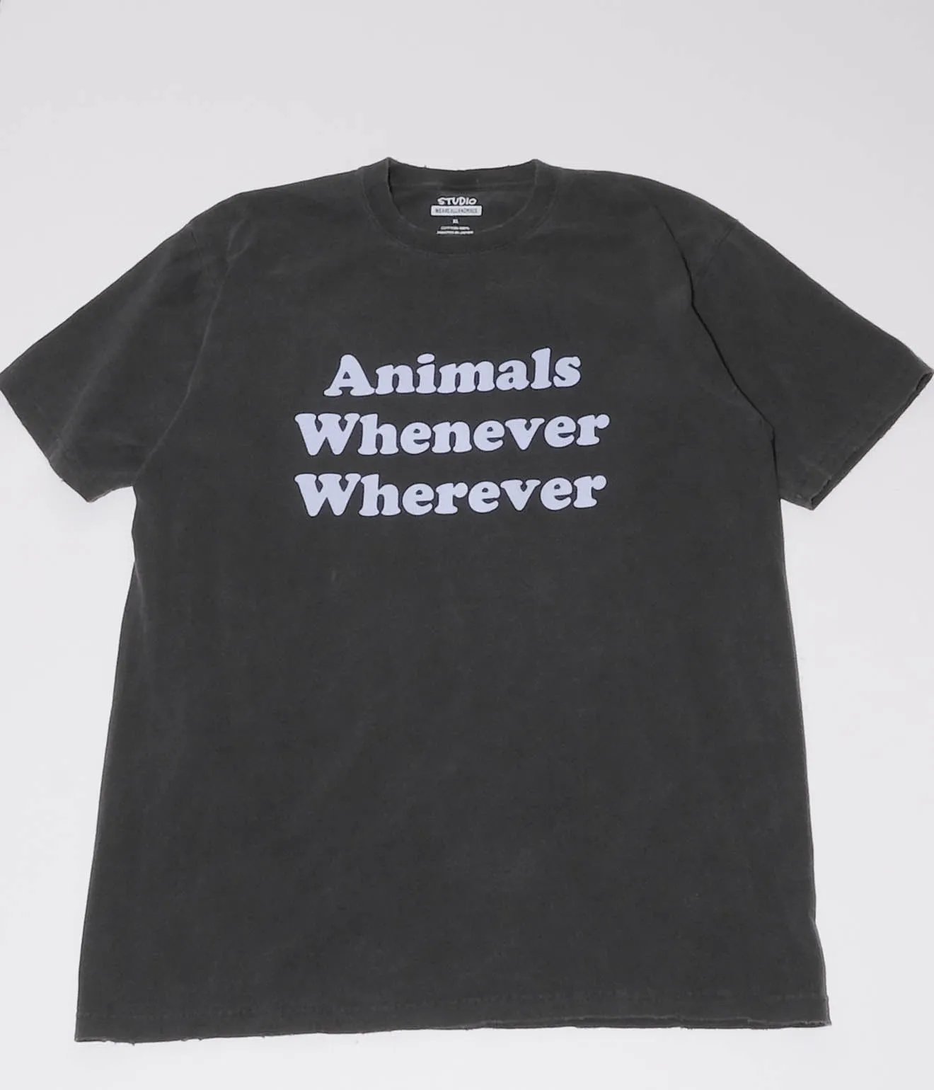 STUDIO WEAREALLANIMALS "Whenever Wherever S/S T-SHIRT" (Black)