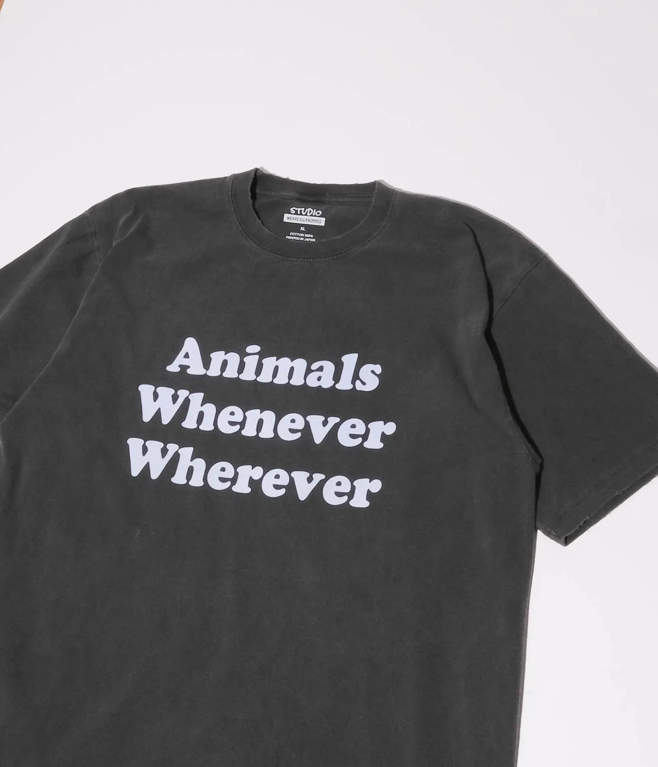 STUDIO WEAREALLANIMALS "Whenever Wherever S/S T-SHIRT" (Black)