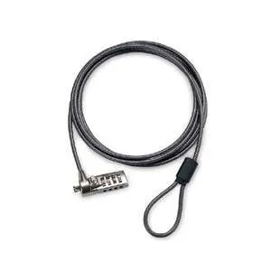 Targus DEFCON CL Laptop Computer Cable Lock - Resettable - 4-digit - Combination Lock - Galvanized Steel - 2 m - For Notebook