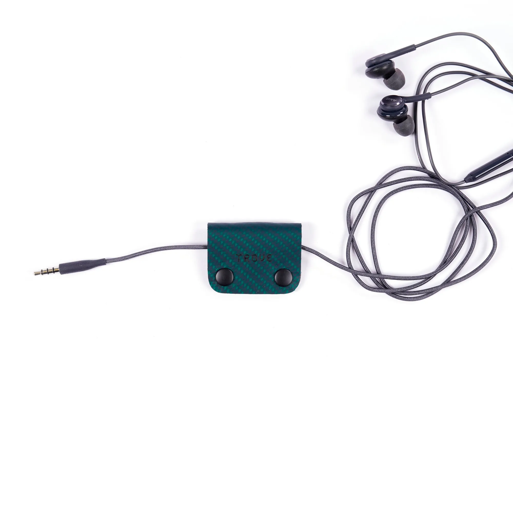 TROVE Cable Clip: Carbon Fibre Green