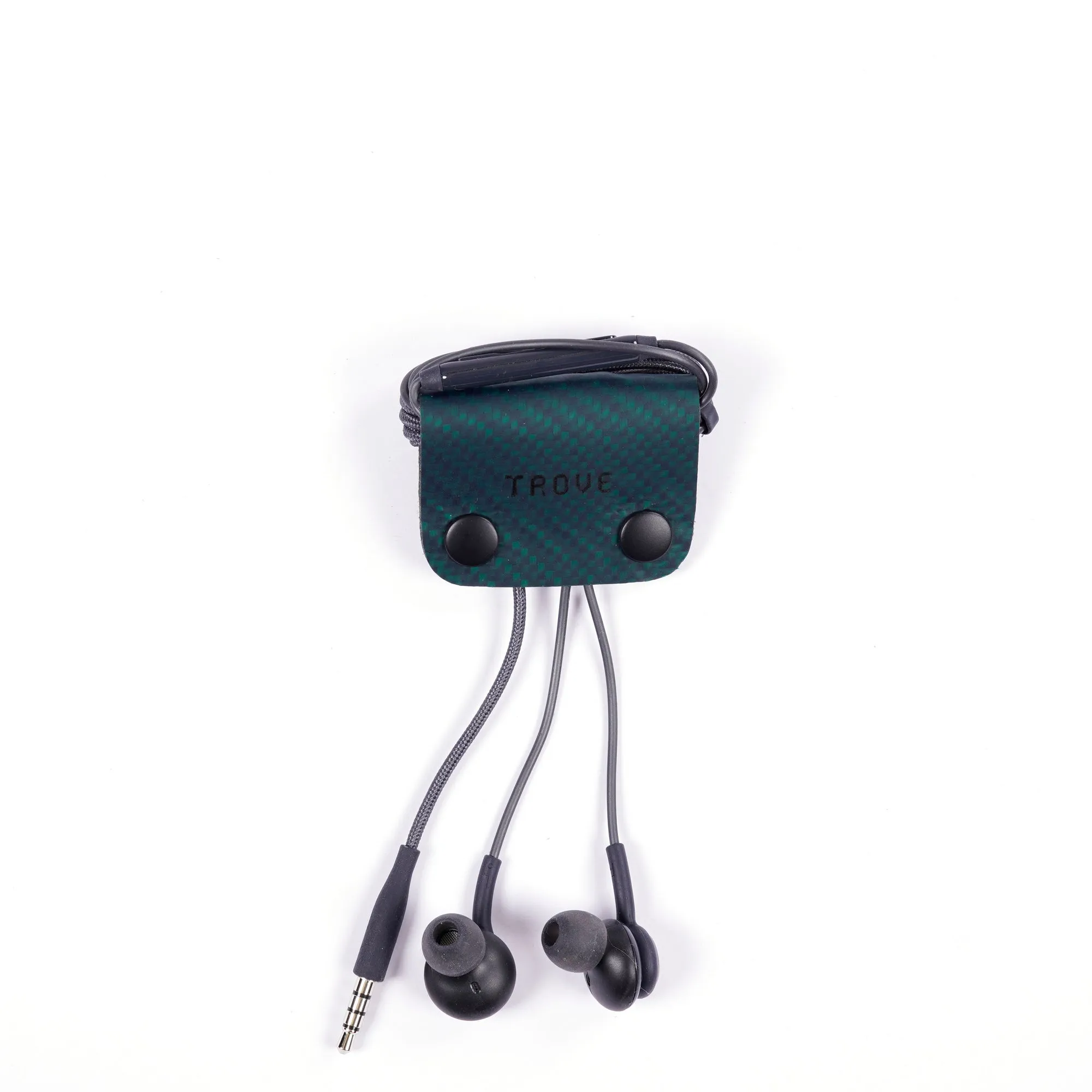 TROVE Cable Clip: Carbon Fibre Green