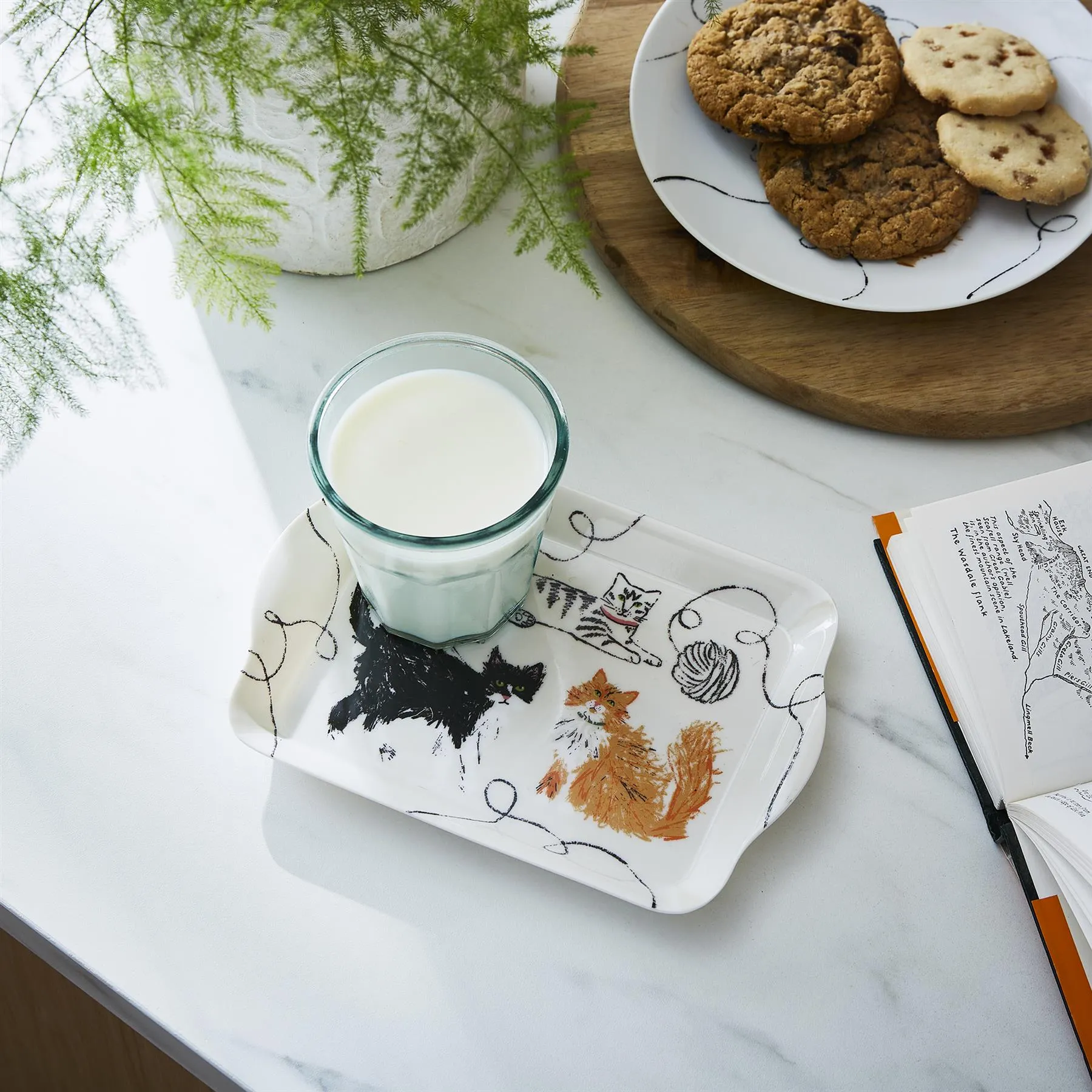 Ulster Weavers Feline Friends Tray - Scatter  One Size in Cream