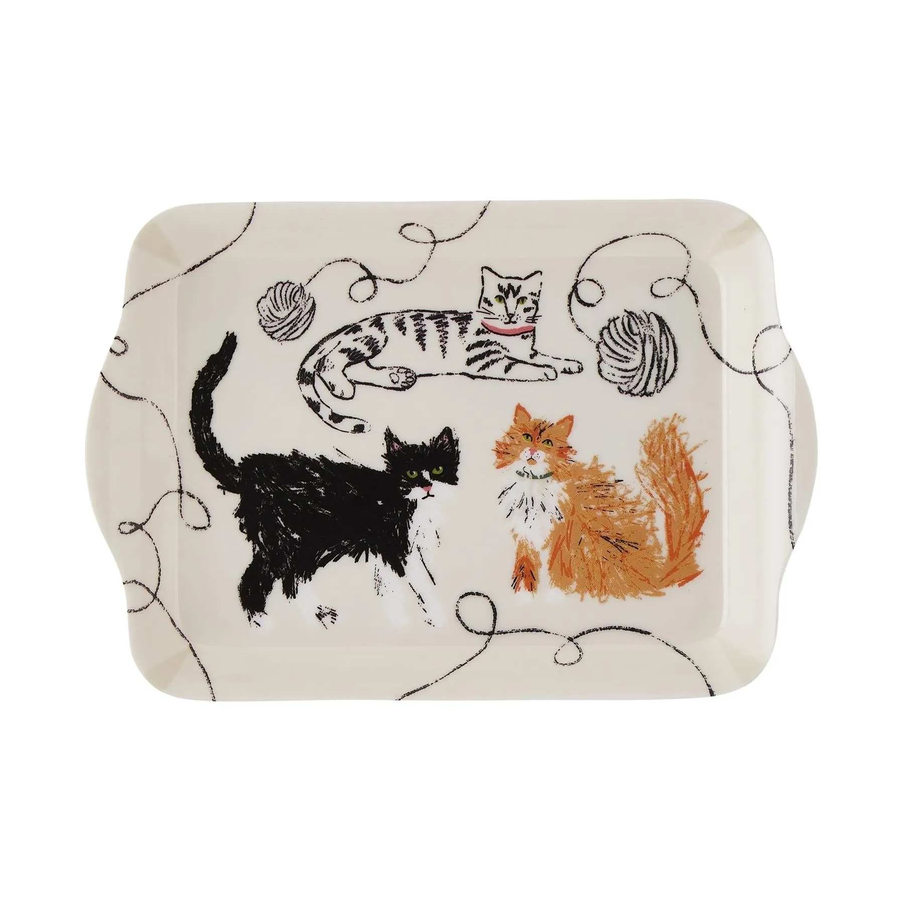 Ulster Weavers Feline Friends Tray - Scatter  One Size in Cream