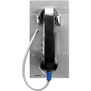Viking K-1900-812L-IP Vandal Resistant VoIP Panel Phone with 12 inch Armored Handset Cable, Internal Lanyard, and Keypad