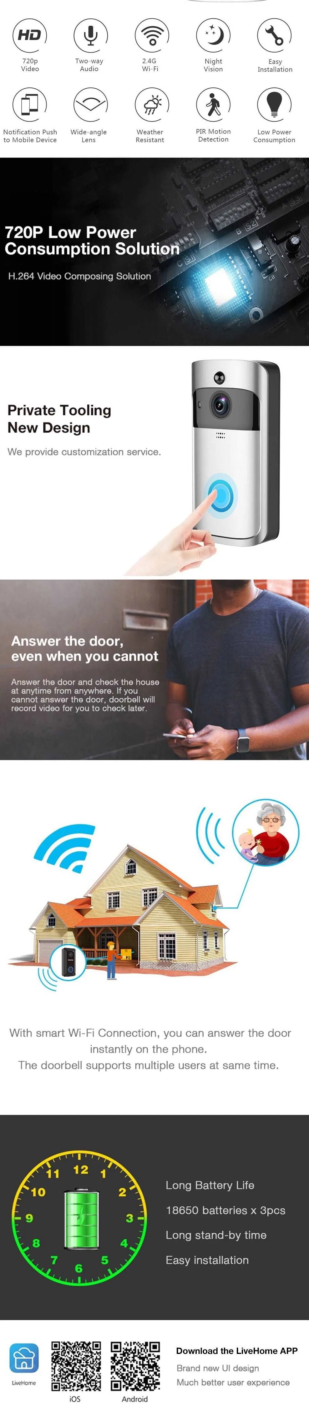 WiFi Camera Security Door Bell