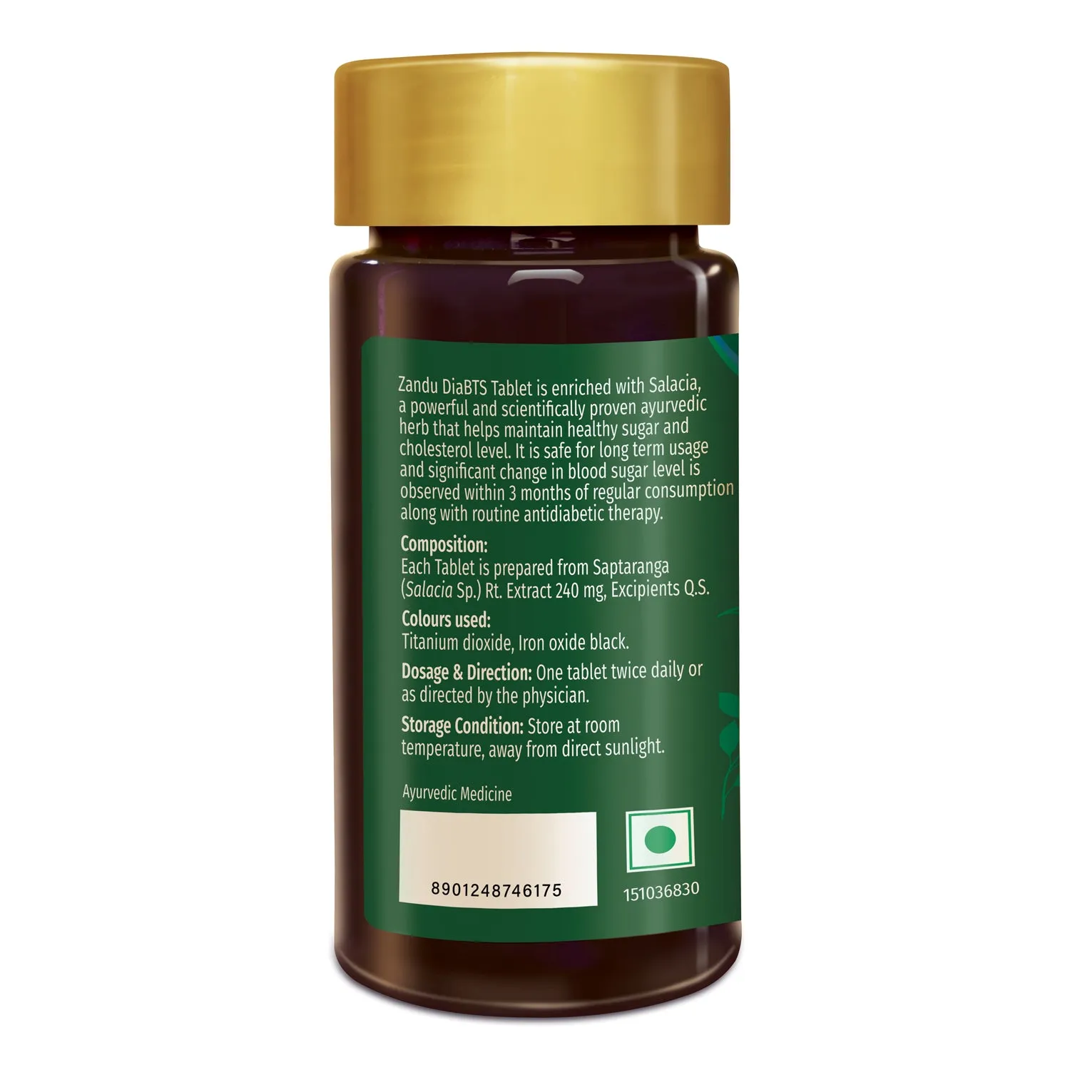 Zandu Diabts Tablets | Clinically Tested to Show Results in 3 Months | 50% Reduction in Complications like Frequent Urination & Thirst